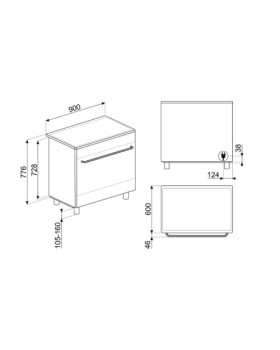 Elektripliit smeg concerto, elektriahi, induktsioon, aurupuhastus, 90 cm, rv teras-foto2