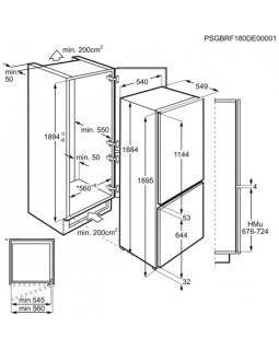 Külmik aeg, integreeritav, 189 cm, 36 db, 207/60l, puutetundlik, nofrost, valge-foto2