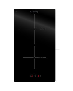 Pliidiplaat scanberg, 2 x induktsioon, 30 cm, lõigatud serv, must-foto2