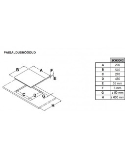 Pliidiplaat scanberg, 2 x induktsioon, 30 cm, lõigatud serv, must-foto3