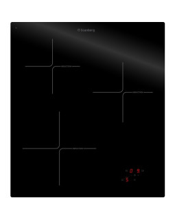 Pliidiplaat scanberg, 3 x induktsioon, 45 cm, lõigatud serv, must-foto2