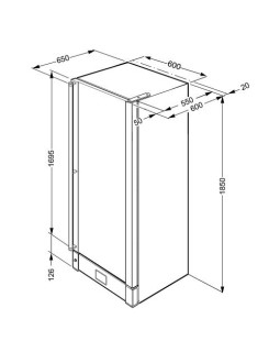 Veinikülmik smeg classic, 185 cm, 42 db, elektrooniline juhtimine, parem, klaasuks, rv teras/must-foto2