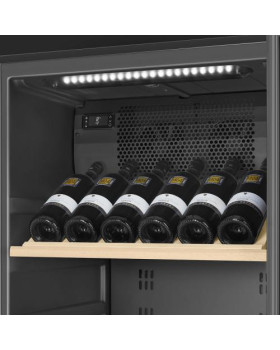 Veinikülmik smeg classic, 185 cm, 39 db, elektrooniline juhtimine, vasak, klaasuks, rv teras/must-foto4