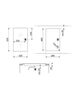 Pliidiplaat smeg, domino, 2 x hilight, 30 cm, rv-raam, must-foto3