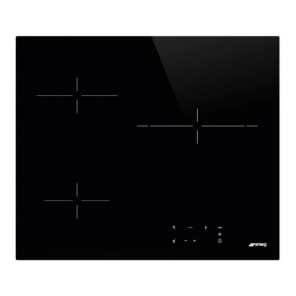 Pliidiplaat smeg, 3 x hilight, 60 cm, must, lõigatud serv Kodumasinad