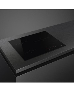Pliidiplaat smeg, 3 x hilight, 60 cm, must, lõigatud serv-foto2