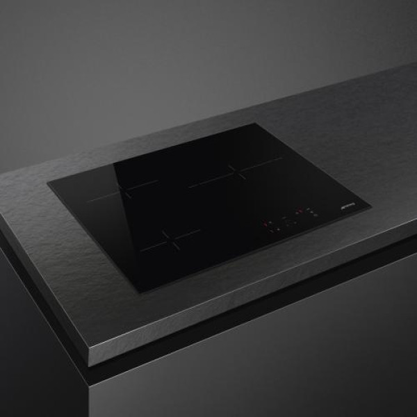 Pliidiplaat smeg, 3 x hilight, 60 cm, must, lõigatud serv Pliidiplaat smeg, 3 x hilight, 60 cm, must, lõigatud serv