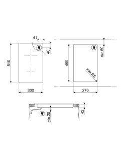 Pliidiplaat smeg, 2 x hilight, 30 cm, must, faasitud serv-foto2