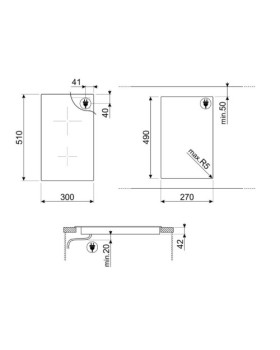 Pliidiplaat smeg, 2 x hilight, 30 cm, must, faasitud serv-foto2