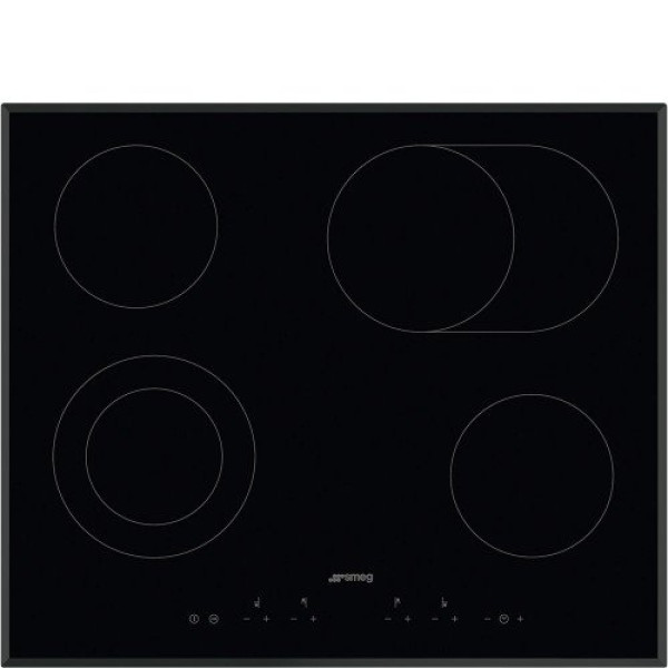 Pliidiplaat smeg, 4 x hilight, 60 cm, must, faasitud servad Kodumasinad