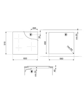 Pliidiplaat smeg, 4 x hilight, 60 cm, must-foto2