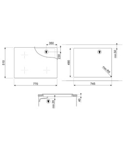 Pliidiplaat smeg, 4 x hilight, 77 cm, must-foto2