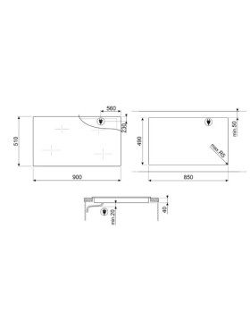 Pliidiplaat smeg, 4 x hilight, 90 cm, must-foto2