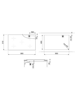 Pliidiplaat smeg, 5 x hilight, 90 cm, must-foto5