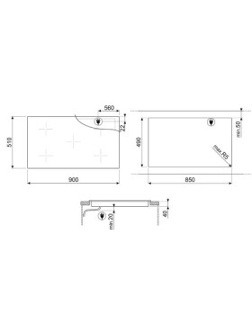 Pliidiplaat smeg, 5 x hilight, 90 cm, must-foto5