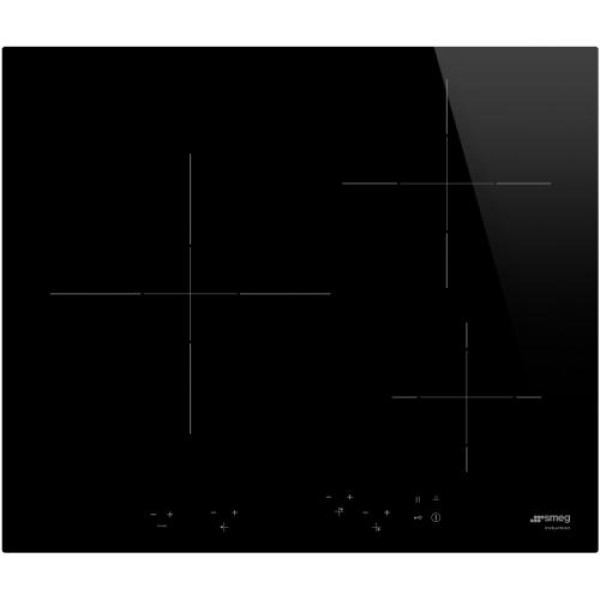 Pliidiplaat smeg, 3 x induktsioon, 60 cm, must, lõigatud serv