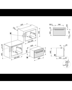 Mikrolaineahi smeg selection, integreeritav, 32 l, 1200/1000 w, rv teras-foto2