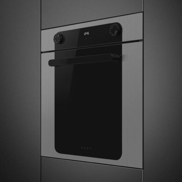 Ahi smeg musa, a+, 70 l, aurupuhastus, must/hõbedane Ahi smeg musa, a+, 70 l, aurupuhastus, must/hõbedane