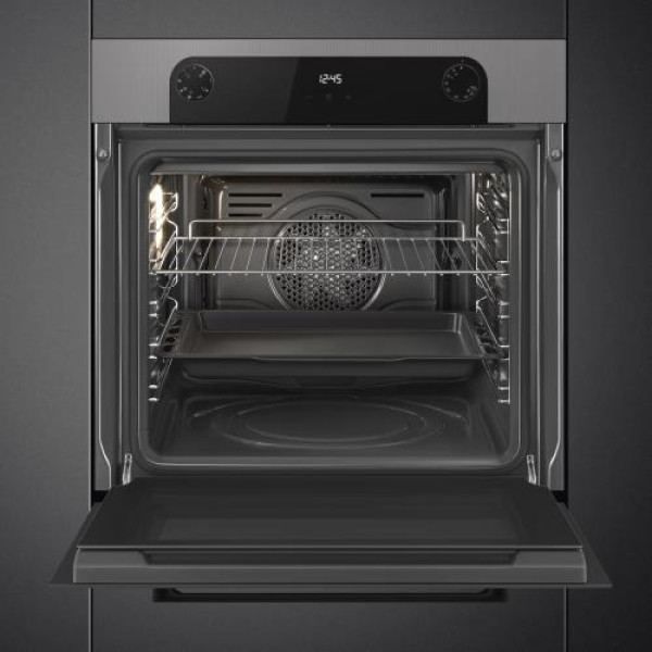 Ahi smeg musa, a+, 70 l, aurupuhastus, must/hõbedane Ahi smeg musa, a+, 70 l, aurupuhastus, must/hõbedane