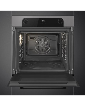 Ahi smeg musa, a+, 70 l, aurupuhastus, must/hõbedane-foto4