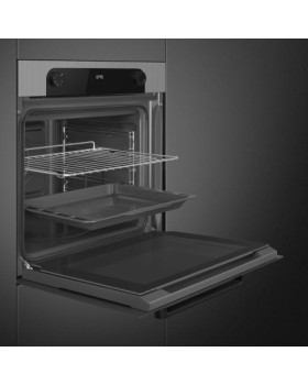 Ahi smeg musa, a+, 70 l, aurupuhastus, must/hõbedane-foto5