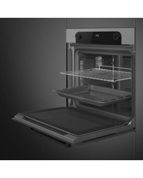 Ahi smeg musa, a+, 70 l, aurupuhastus, must/hõbedane-foto6