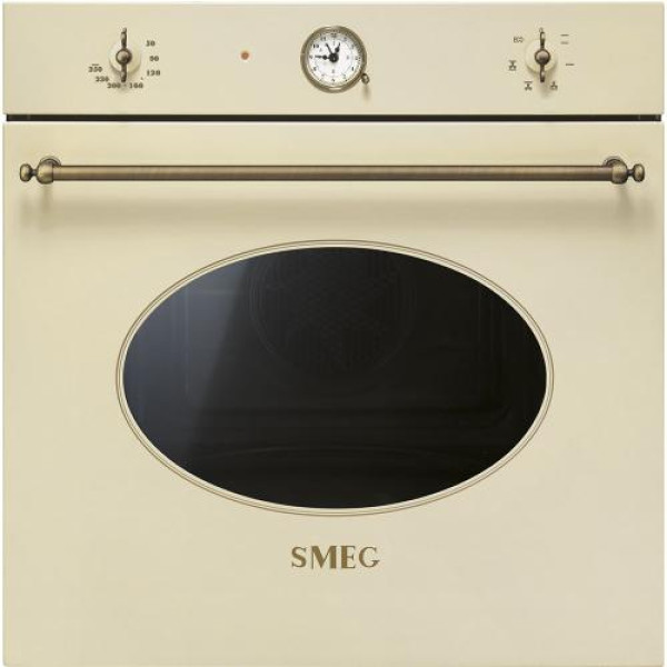 Ahi smeg colonial, 70 l, 6 progr, kreem, furnituur: messing