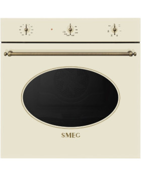 Ahi smeg colonial, 70 l, 6 progr, kreem, furnituur: messing