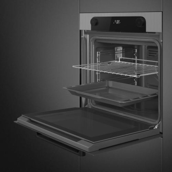 Ahi smeg musa, a+, 70 l, pürolüüs, must/hõbedane Ahi smeg musa, a+, 70 l, pürolüüs, must/hõbedane