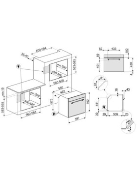 Ahi smeg cortina, 65 l, a, pürolüüs, pitsakivi, kreem/messing-foto2
