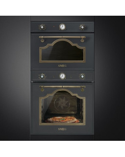 Ahi smeg cortina, 65 l, a, pürolüüs, pitsakivi, antratsiit/messing-foto2