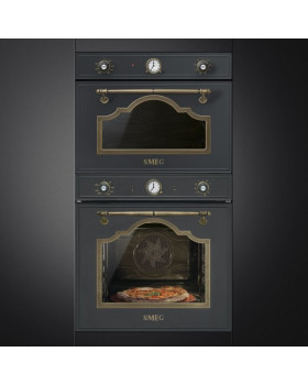 Ahi smeg cortina, 65 l, a, pürolüüs, pitsakivi, antratsiit/messing-foto2