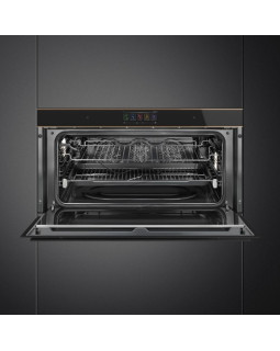Ahi smeg, dolce stil novo, 90 cm, 85 l, pürolüüs, must/vask-foto4