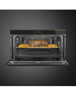 Ahi smeg, dolce stil novo, 90 cm, 85 l, pürolüüs, must/vask-foto6