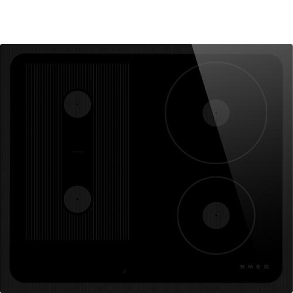 Pliidiplaat smeg musa, 4 x induktsioon, 60 cm, lõigatud serv, must