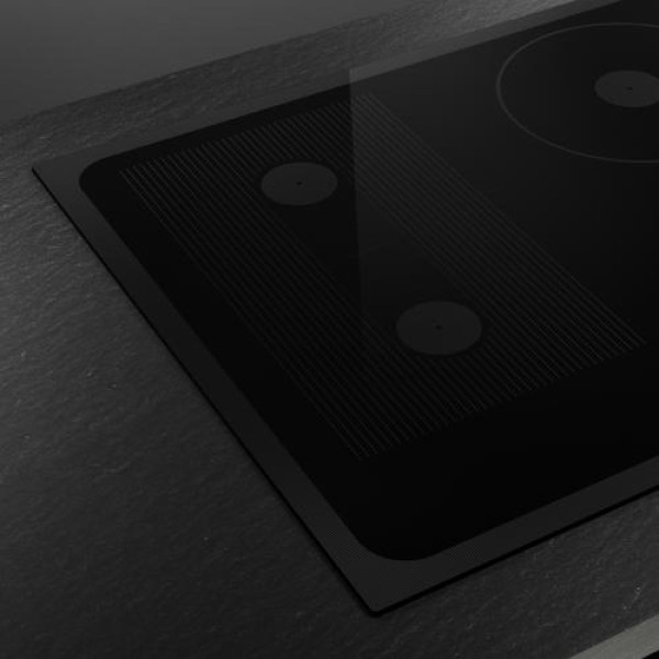 Pliidiplaat smeg musa, 4 x induktsioon, 60 cm, lõigatud serv, must