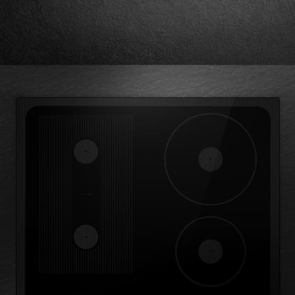 Pliidiplaat smeg musa, 4 x induktsioon, 60 cm, lõigatud serv, must