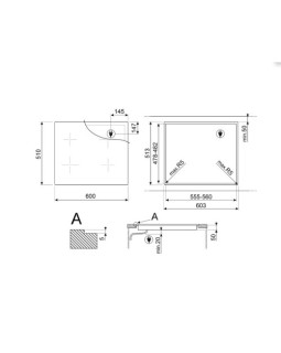 Pliidiplaat smeg, 4 x induktsioon, multitsoon, 60 cm, must-foto2