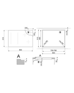 Pliidiplaat smeg, 5 x induktsioon, multitsoon, 80 cm, must-foto2