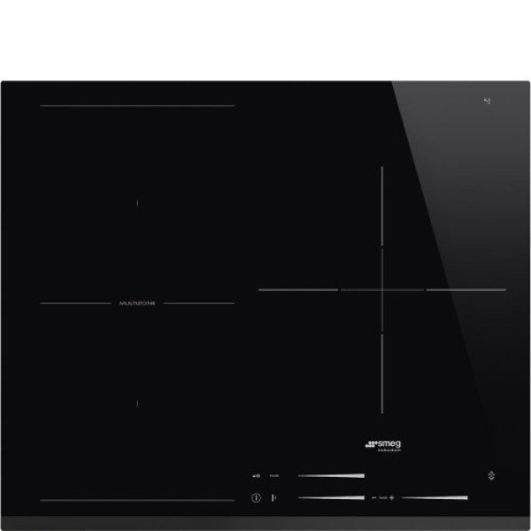 Pliidiplaat smeg, 3 x induktsioon, multitsoon, 60 cm, must, faasitud esiserv Kodumasinad