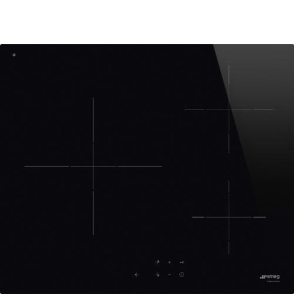 Pliidiplaat smeg, 3 x induktsioon, 60 cm, must, lõigatud serv