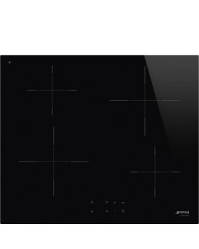 Pliidiplaat smeg, 4 x induktsioon, 60 cm, lõigatud serv, must