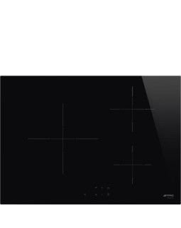 Pliidiplaat smeg, 3 x induktsioon, 72 cm, must, lõigatud serv