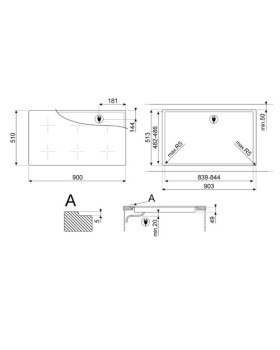 Pliidiplaat smeg, 5 x induktsioon, 90 cm, must-foto2