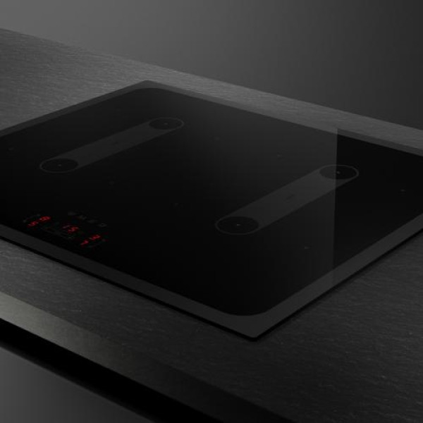 Pliidiplaat smeg musa, 4 x induktsioon, 60 cm, lõigatud serv, must