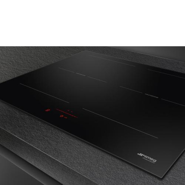 Pliidiplaat smeg, 4 x induktsioon, multitsoon, 60 cm, must