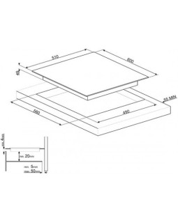 Pliidiplaat smeg, 4 x induktsioon, 60 cm, must, faasitud esiserv-foto3