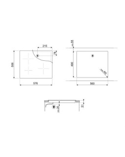 Pliidiplaat smeg, 4 x induktsioon, flexi-tsoon, 60 cm, must, rv raam-foto2
