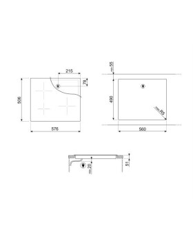 Pliidiplaat smeg, 4 x induktsioon, flexi-tsoon, 60 cm, must, rv raam-foto2