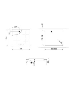 Pliidiplaat smeg classic, 4 x induktsioon, 60 cm, faasitud serv-foto2